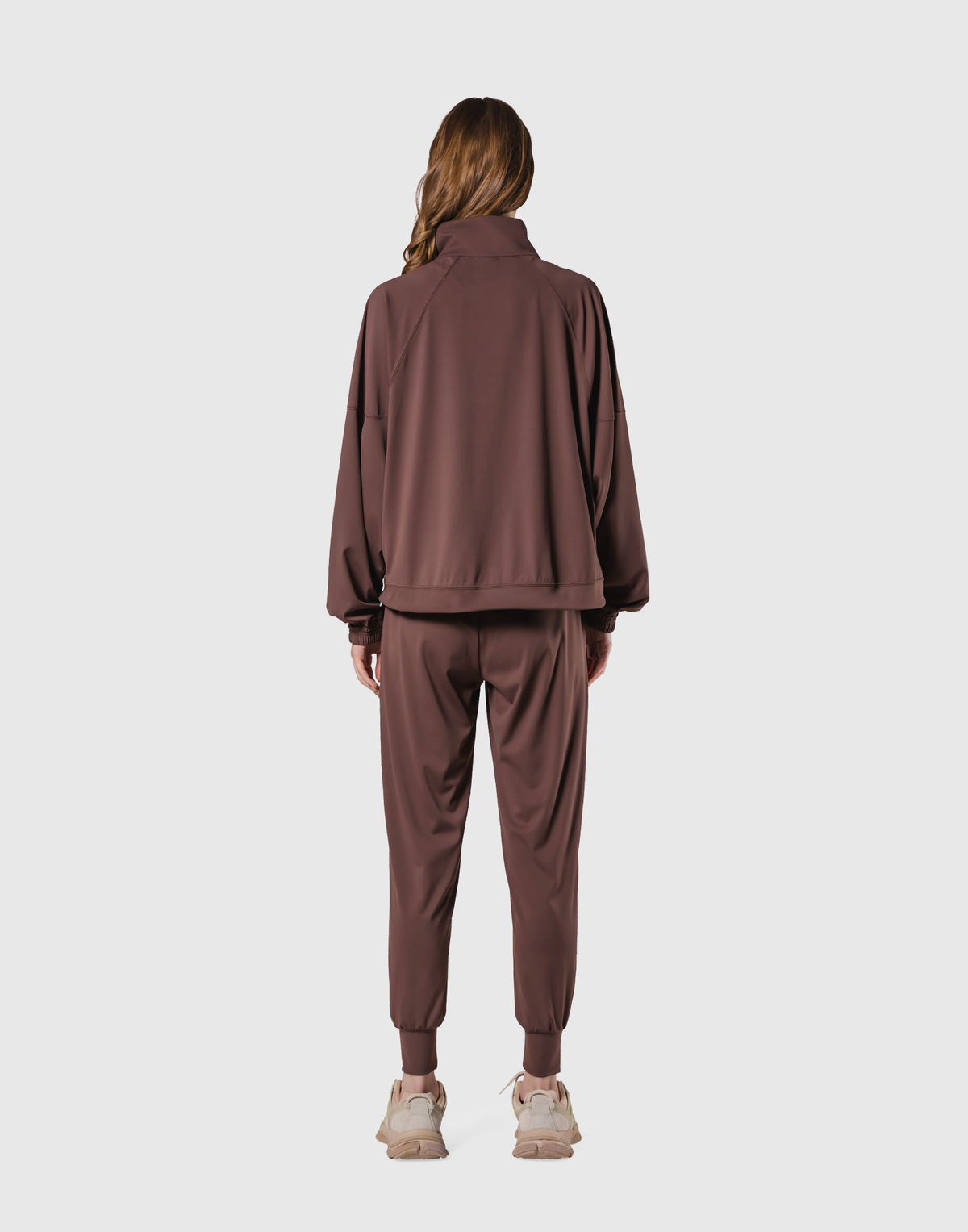 Stretch Wide Track Jacket 2 - Brown