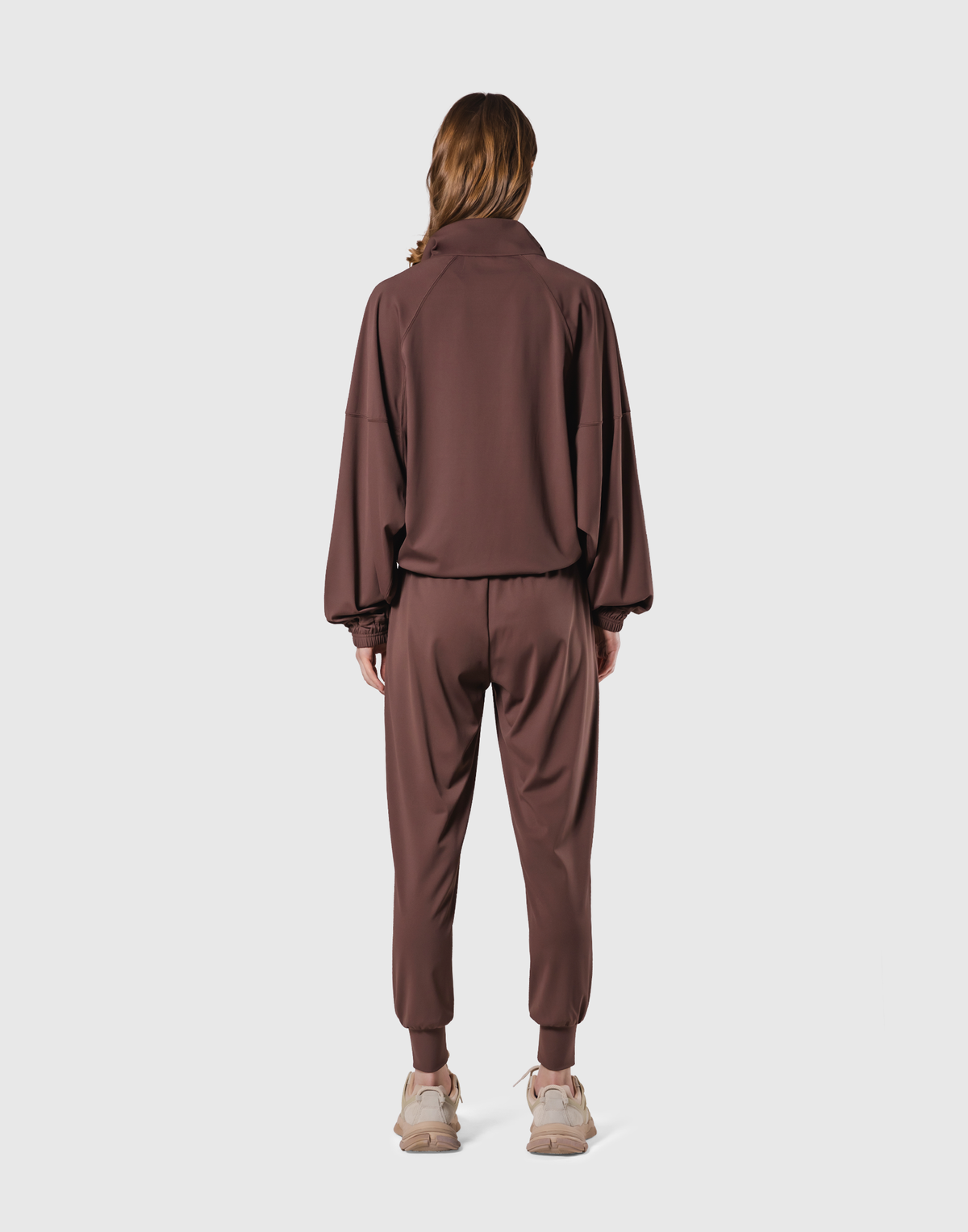 Stretch Wide Track Jacket 2 - Brown
