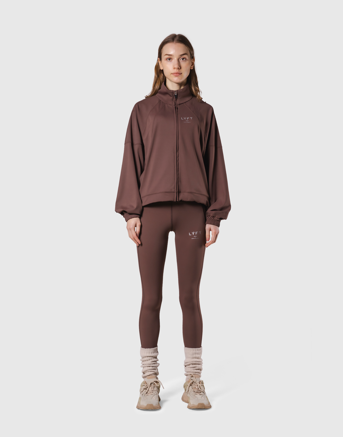 Stretch Wide Track Jacket 2 - Brown