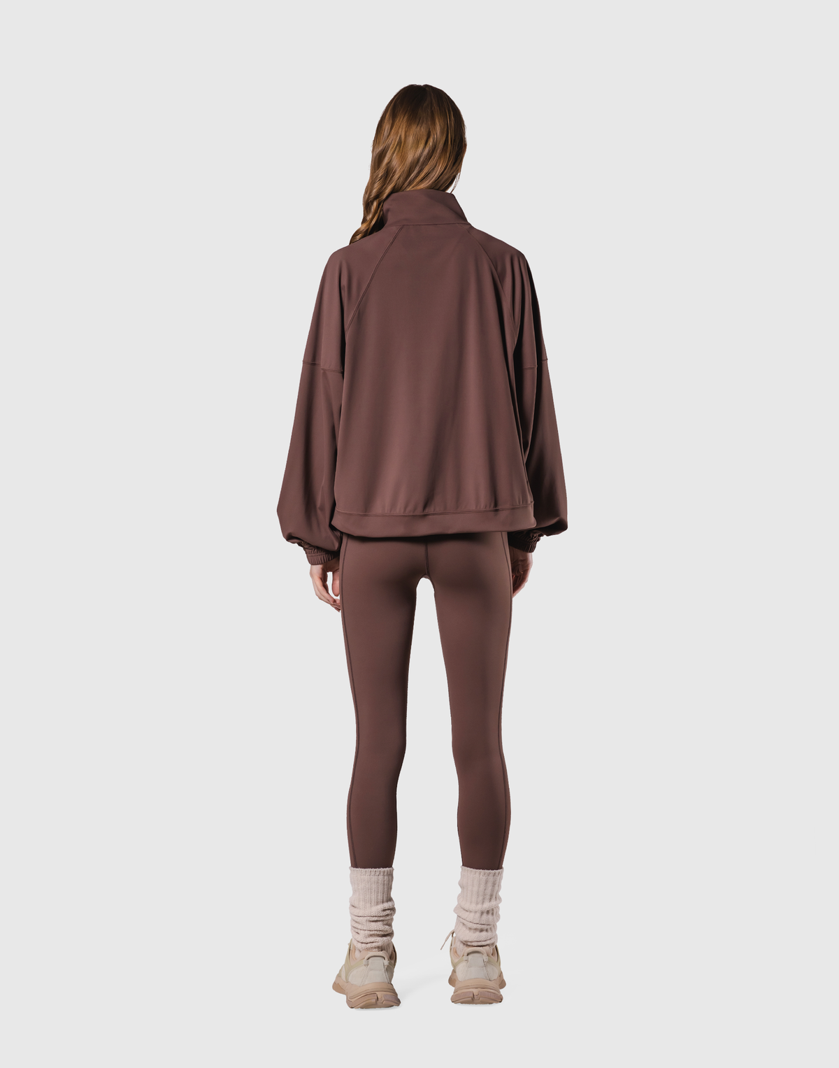 Stretch Wide Track Jacket 2 - Brown