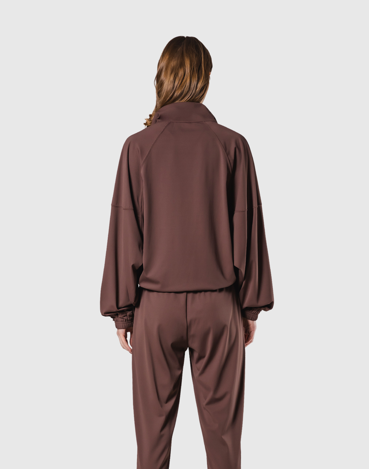 Stretch Wide Track Jacket 2 - Brown