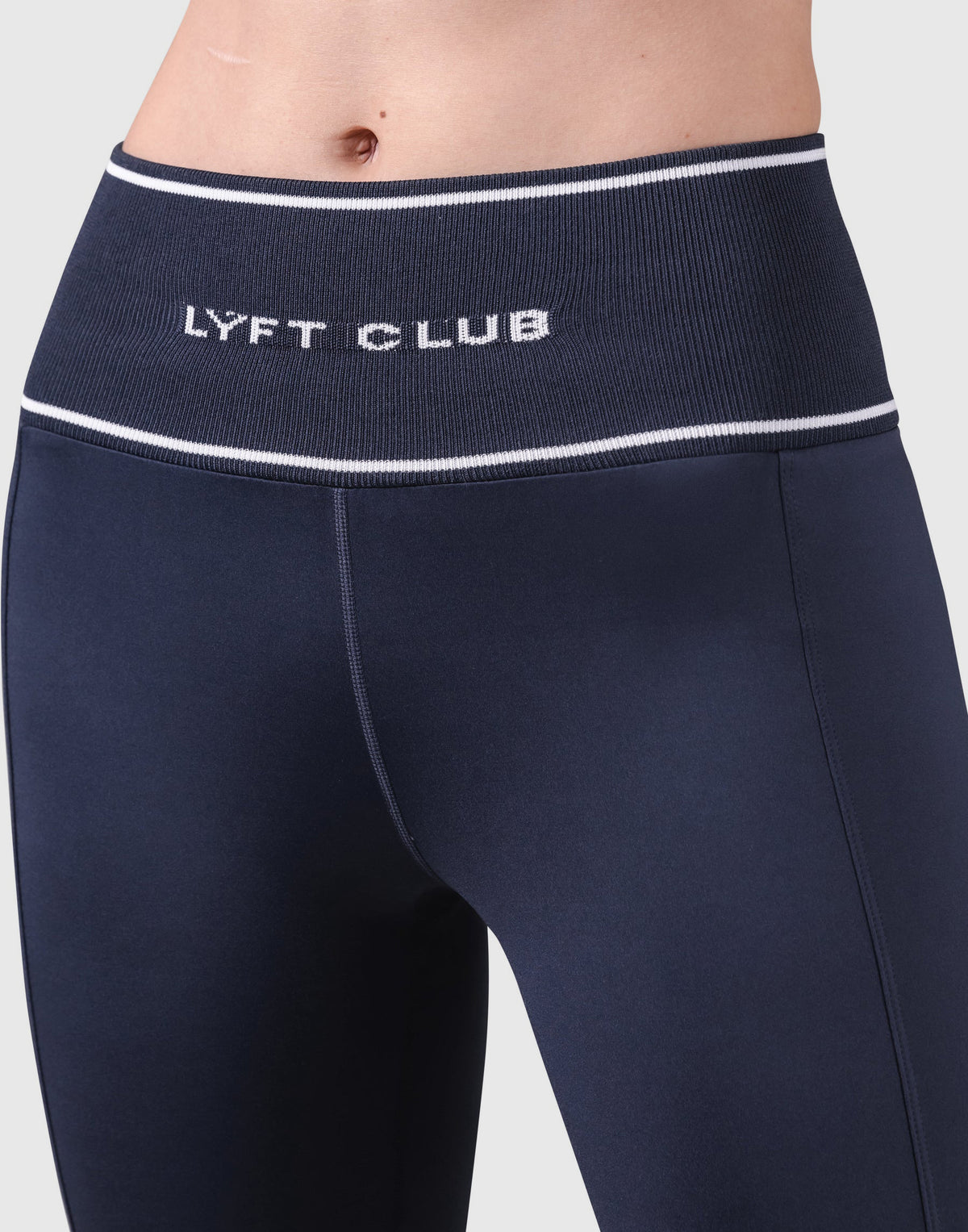 LÝFT Club Waist Rib Leggings - Navy
