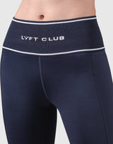 LÝFT Club Waist Rib Leggings - Navy