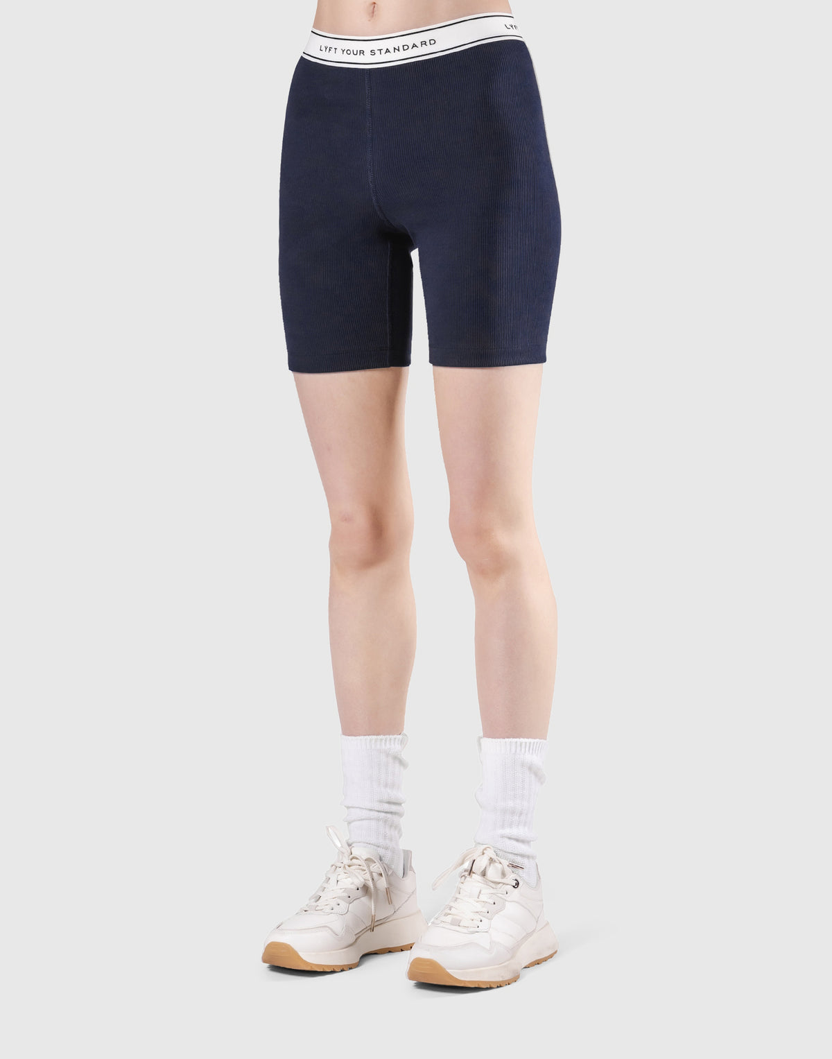 LÝS Rib Woven Shorts - Navy