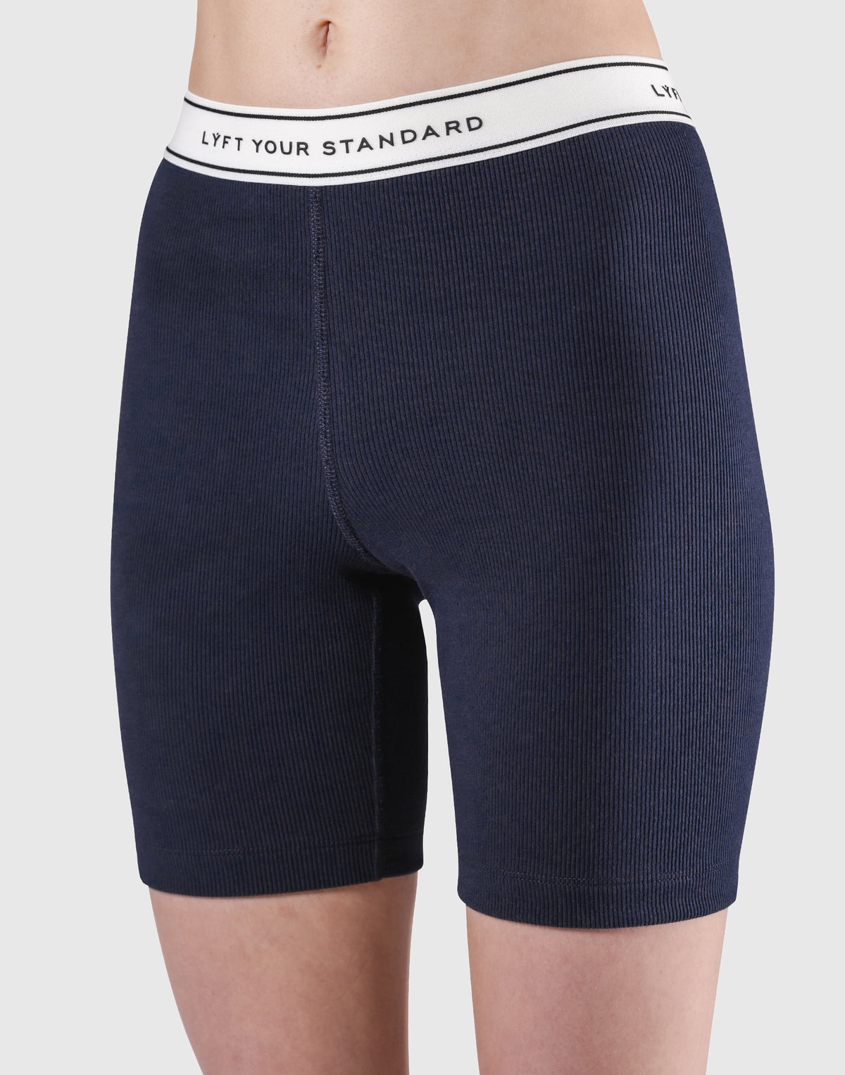 LÝS Rib Woven Shorts - Navy