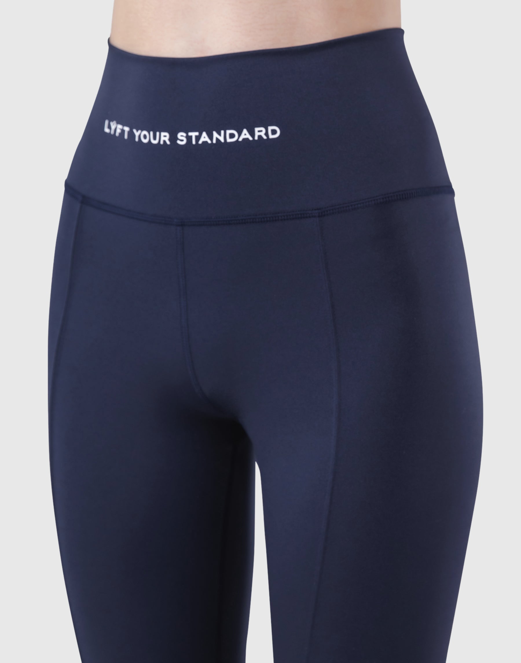 LÝFT Border Foot Strap Leggings - Navy