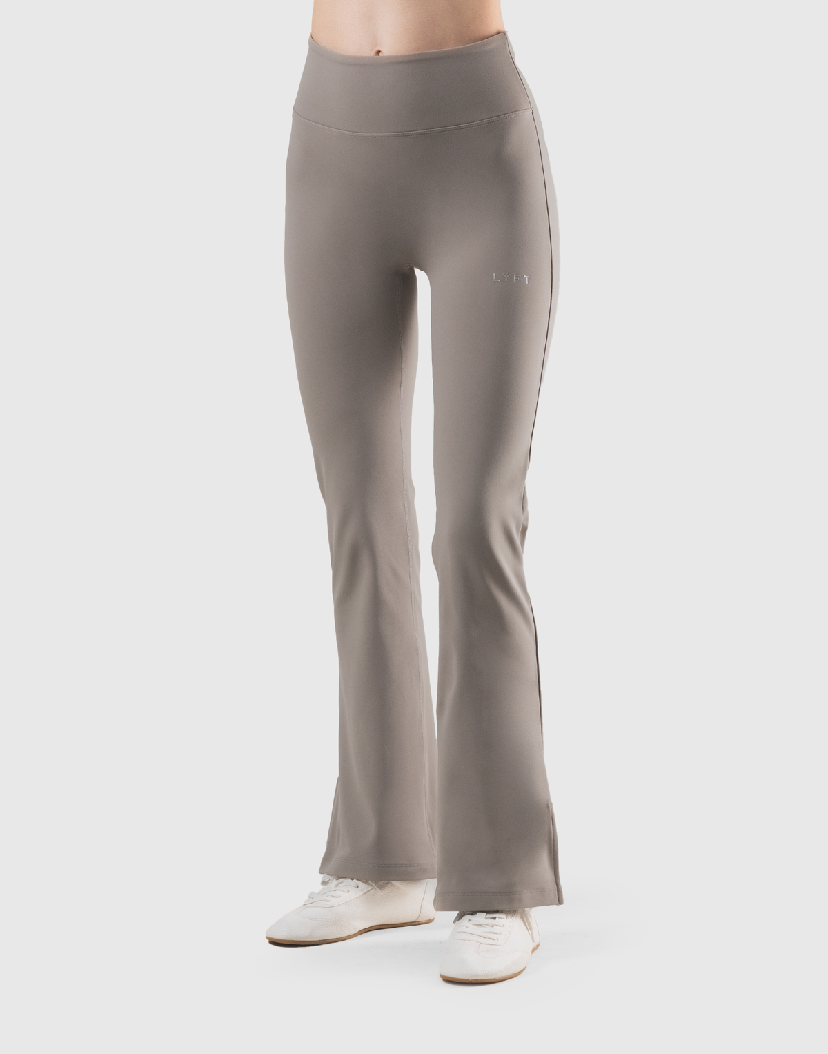 LYCRA® Brushed Inside Flare Leggings - Beige