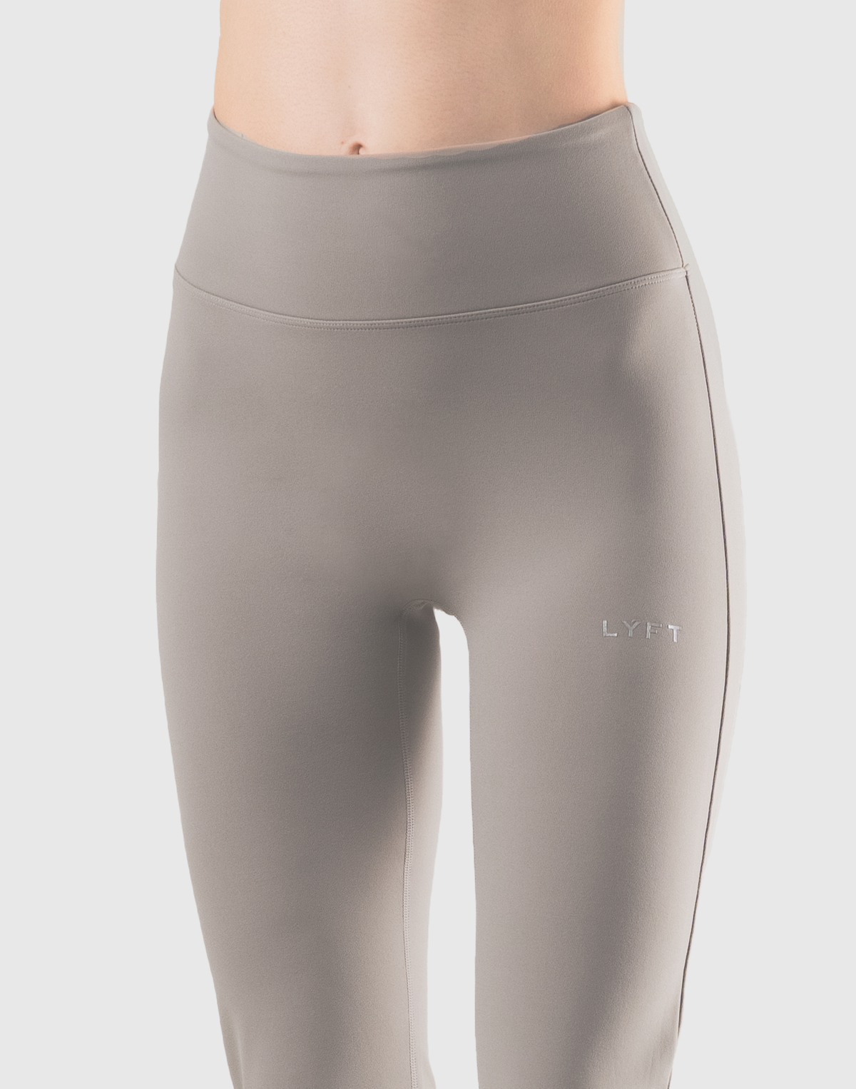 LYCRA® Brushed Inside Flare Leggings - Beige