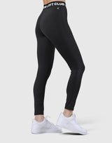 LÝFT Club Logo Rib Leggings - Black