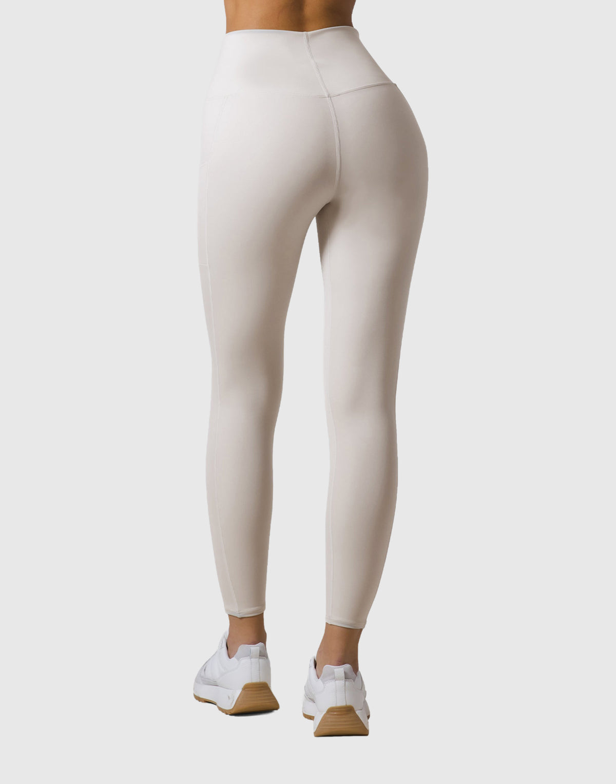 Woven Label Pocket Leggings - Ivory