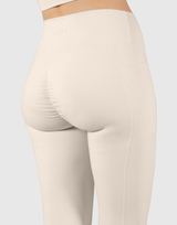 Peach Hip Line Leggings - Ivory