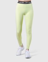 LÝFT Club Logo Rib Leggings - Lime