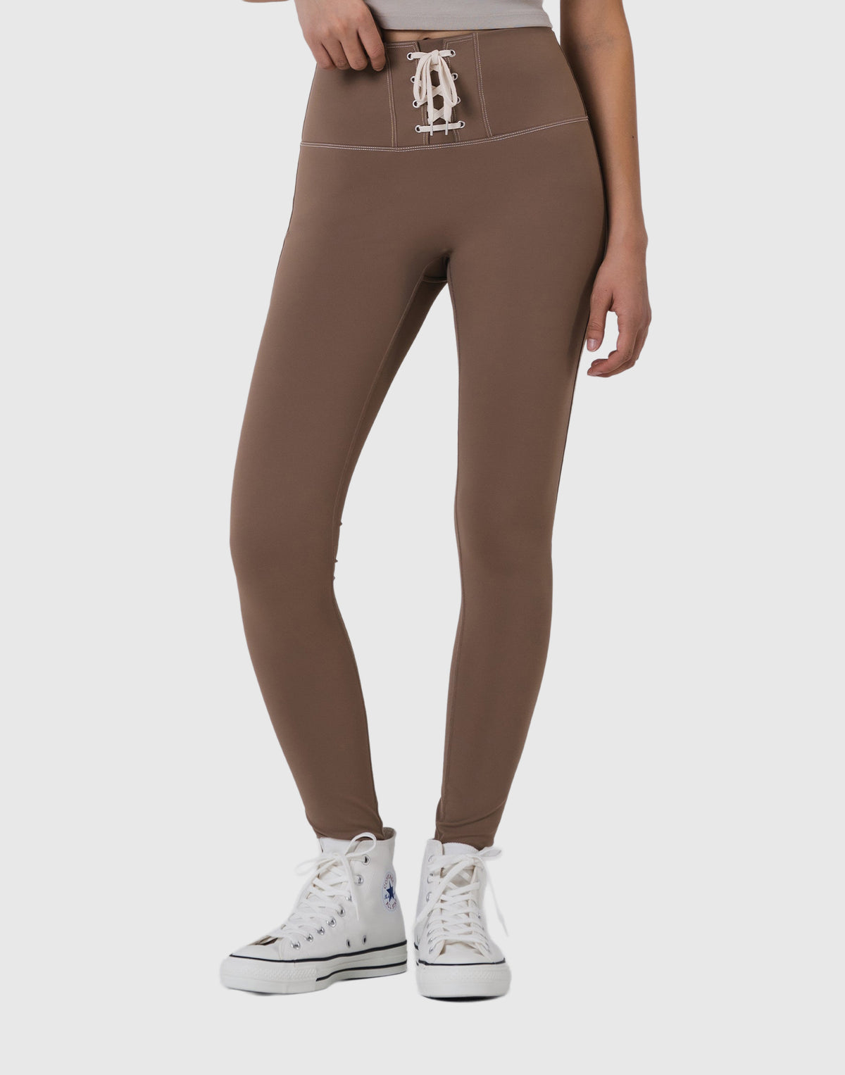 LYFT × CONVERSE Lace-Up Leggings - Brown