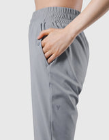 2Way Stretch Pleats Pants - Grey