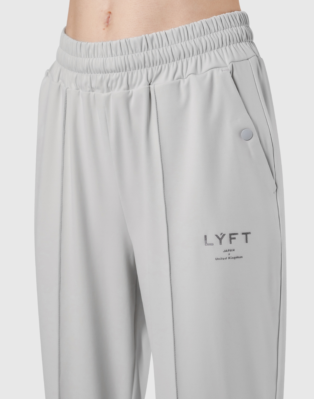 Stretch Pleats Jersey Pants 2 - Grey