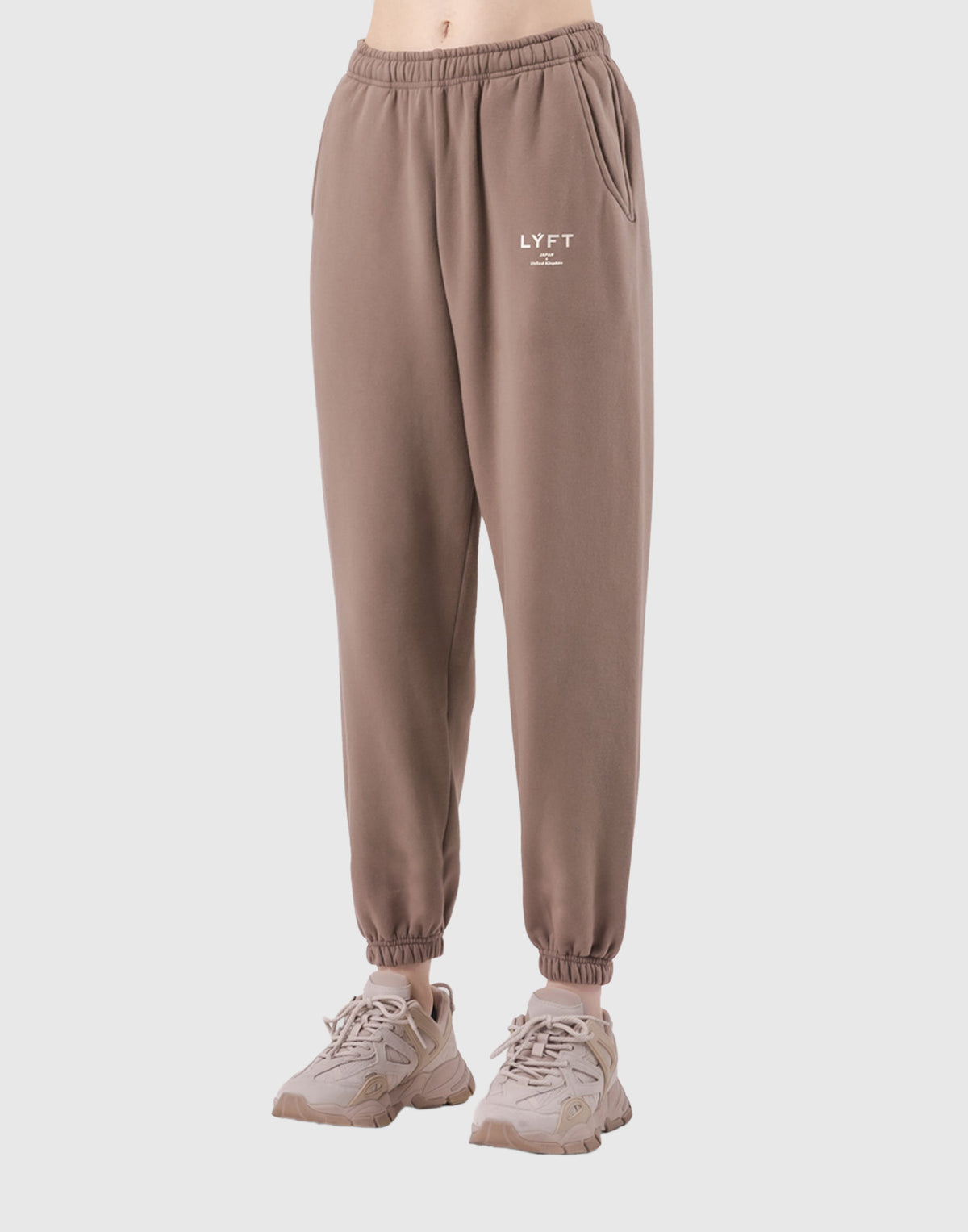LÝFT Logo Sweat Pants - Beige