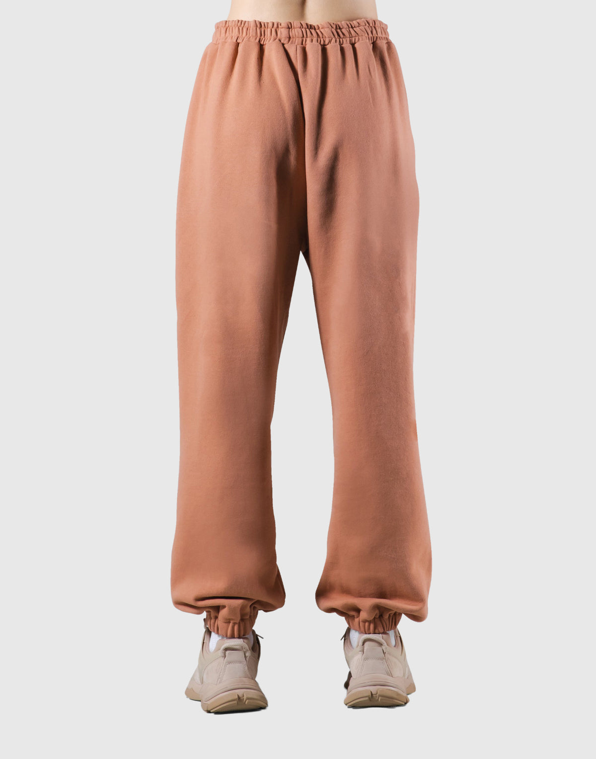 Woven Label Relax Sweat Pants - Coral