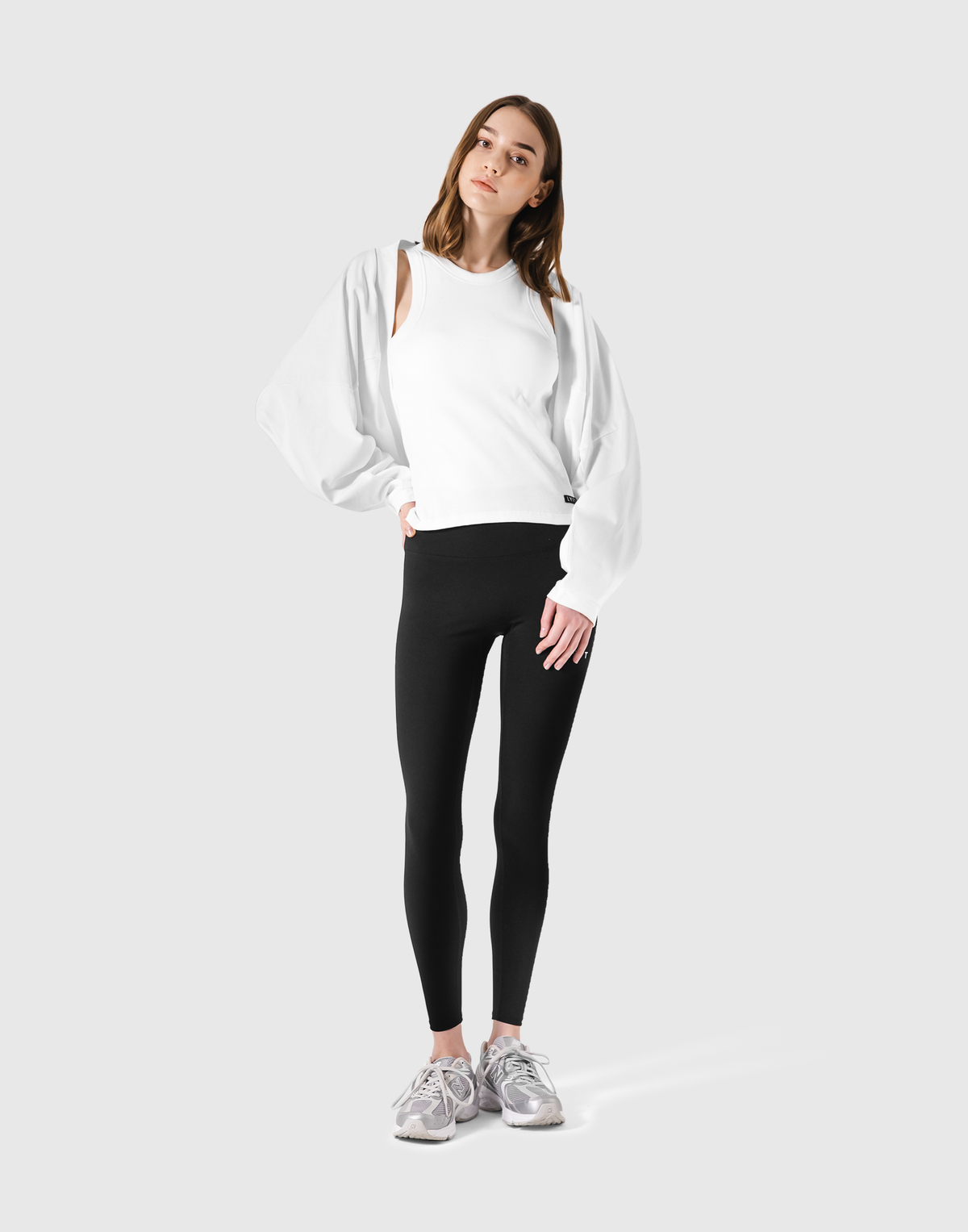 Dolman Sleeve Cropped Cardigan - White