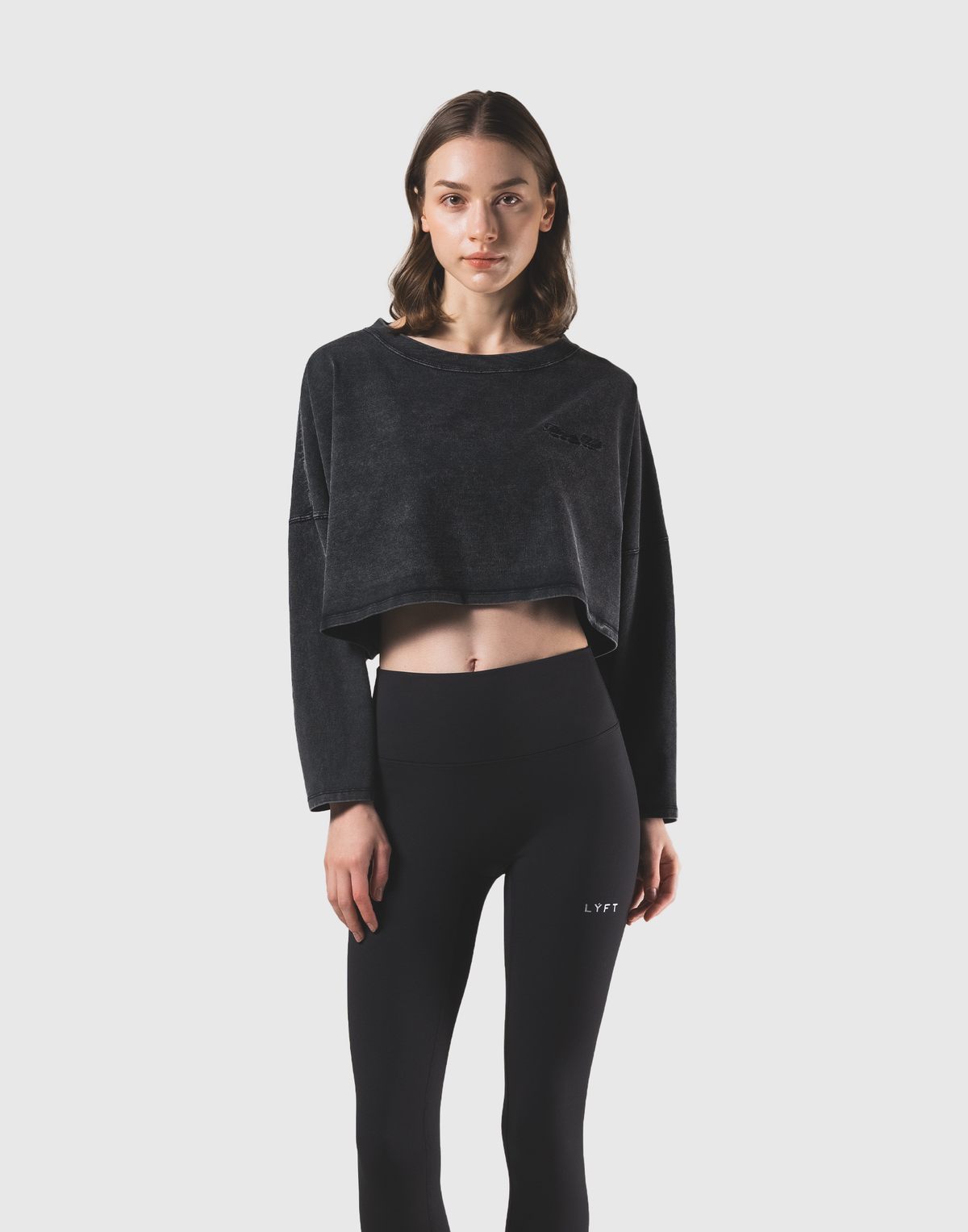 Ribbed Long Sleeve T-Shirt - Black – LÝFT