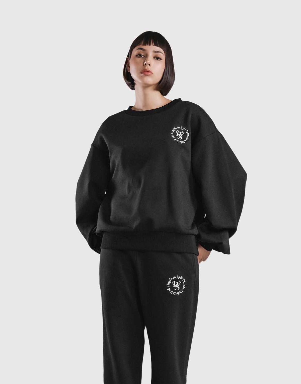 Sorona® Ring Logo Crewneck Sweat - Black