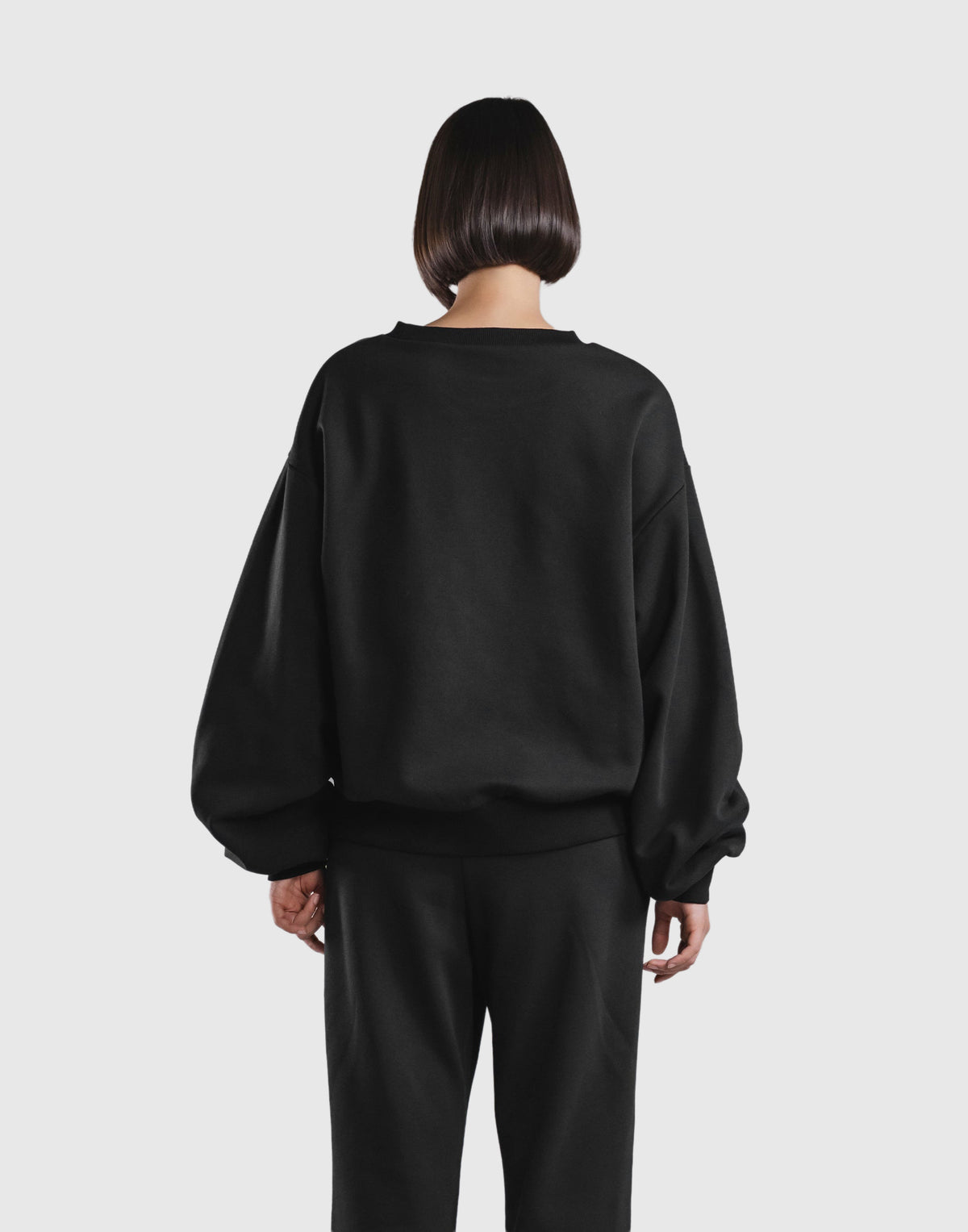 Sorona® Ring Logo Crewneck Sweat - Black