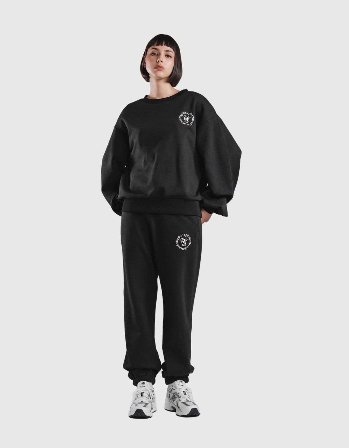 Sorona® Ring Logo Crewneck Sweat - Black
