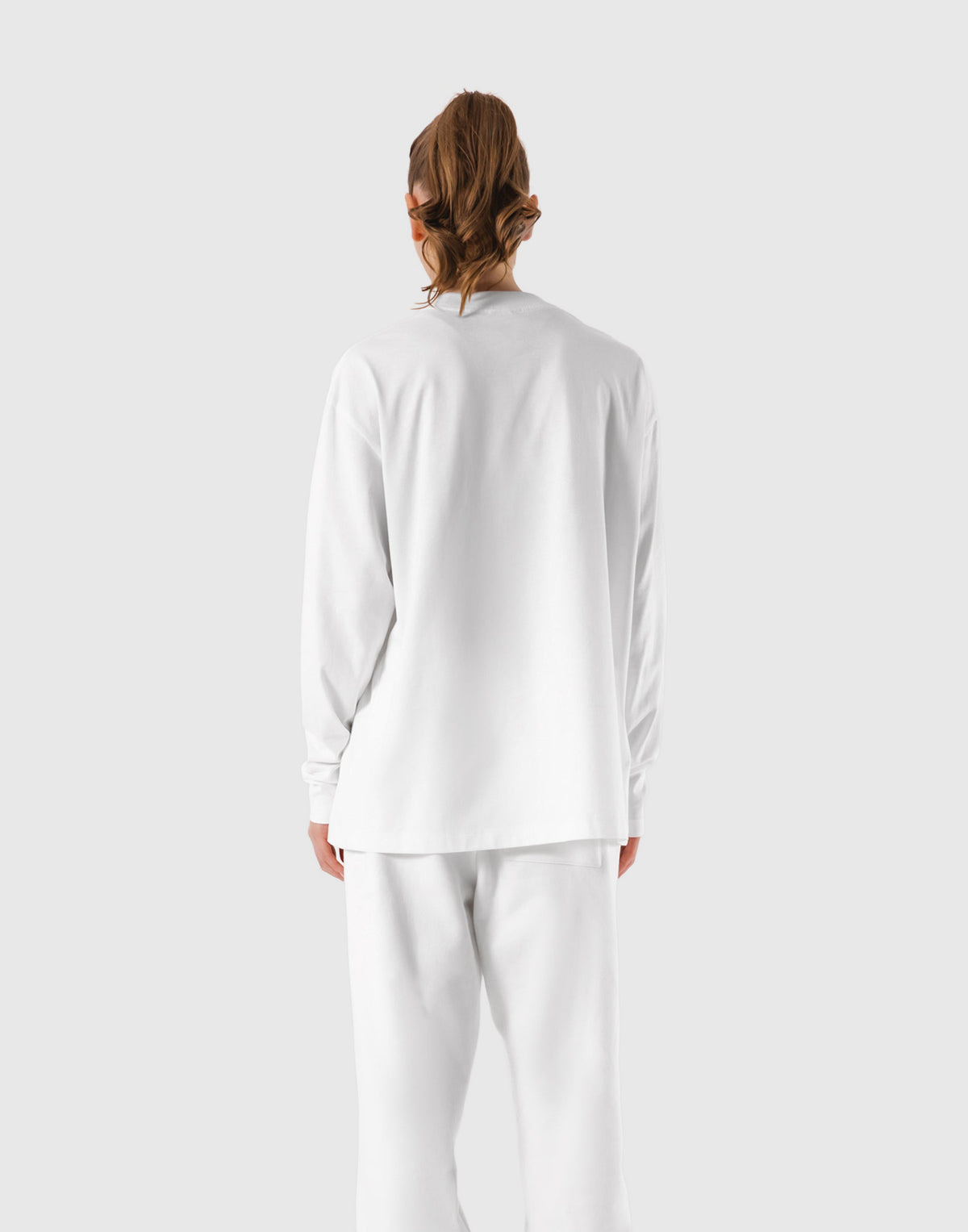 LÝFT Logo Long T-Shirt - White