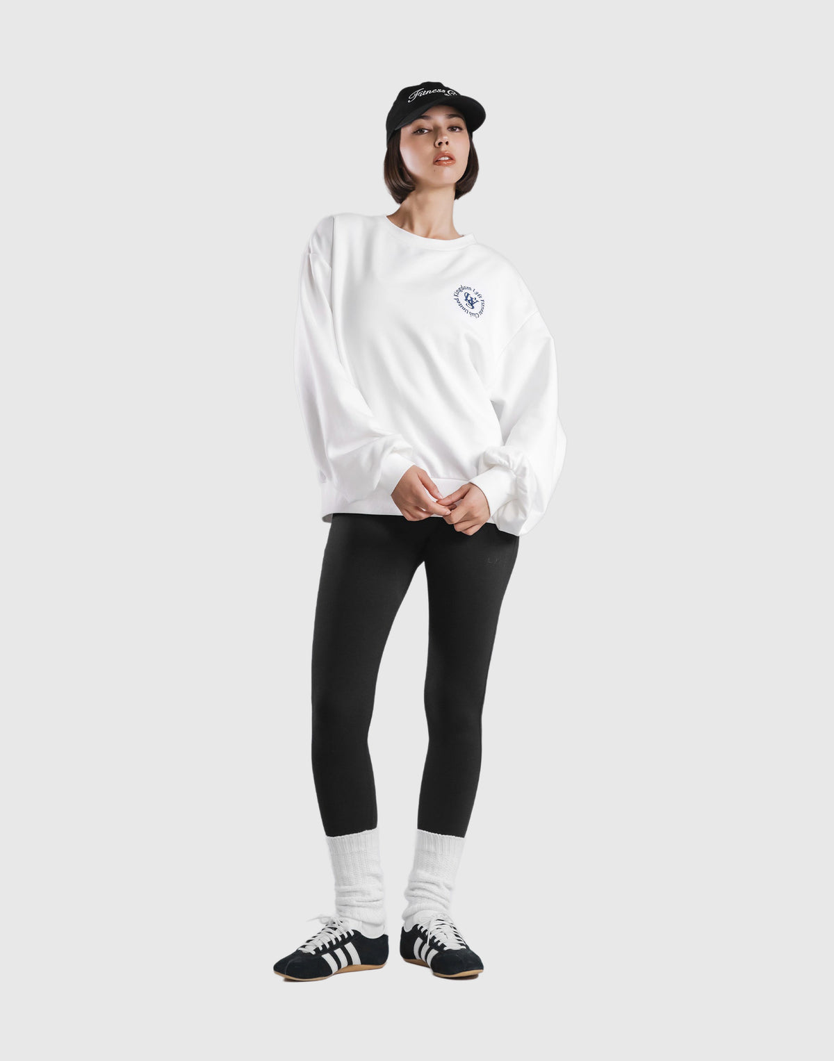 Sorona® Ring Logo Crewneck Sweat - White