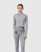 Stretch Slim Long Sleeve T-Shirt - Grey