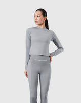 Stretch Slim Long Sleeve T-Shirt - Grey