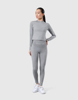 Stretch Slim Long Sleeve T-Shirt - Grey