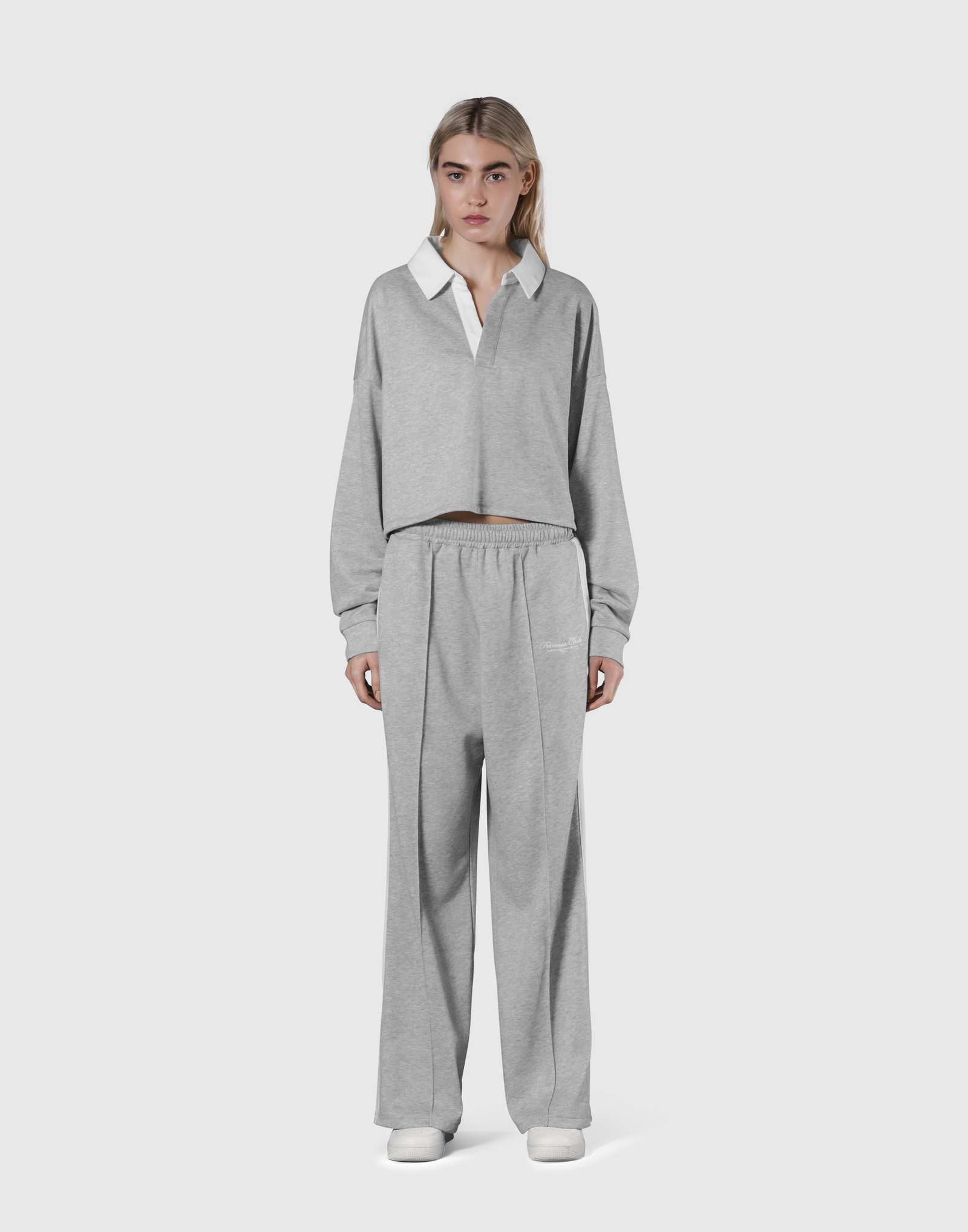 Cropped Rugby Shirt - Grey – LÝFT