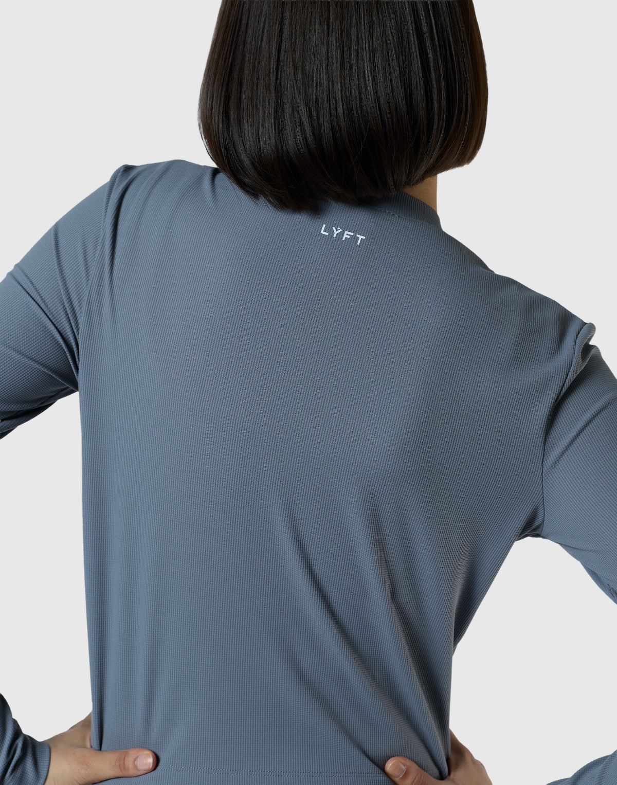 Stretch Crewneck Cardigan - Grey