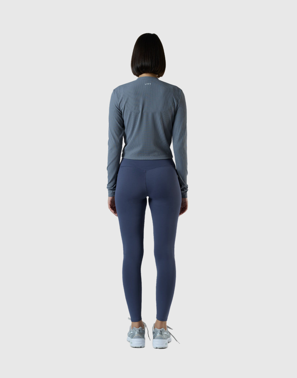 Stretch Crewneck Cardigan - Grey