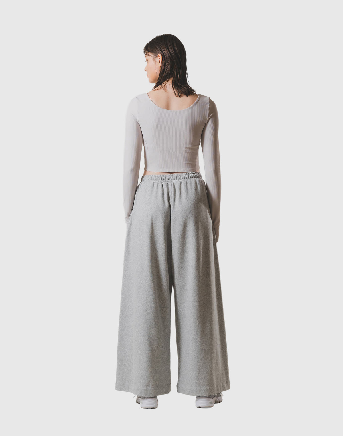 Square Neck Thumbhole Top - Beige