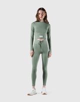 Ribbed Long Sleeve T-Shirt - Melty Green