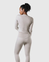 Stretch Slim Long Sleeve T-Shirt - Ivory