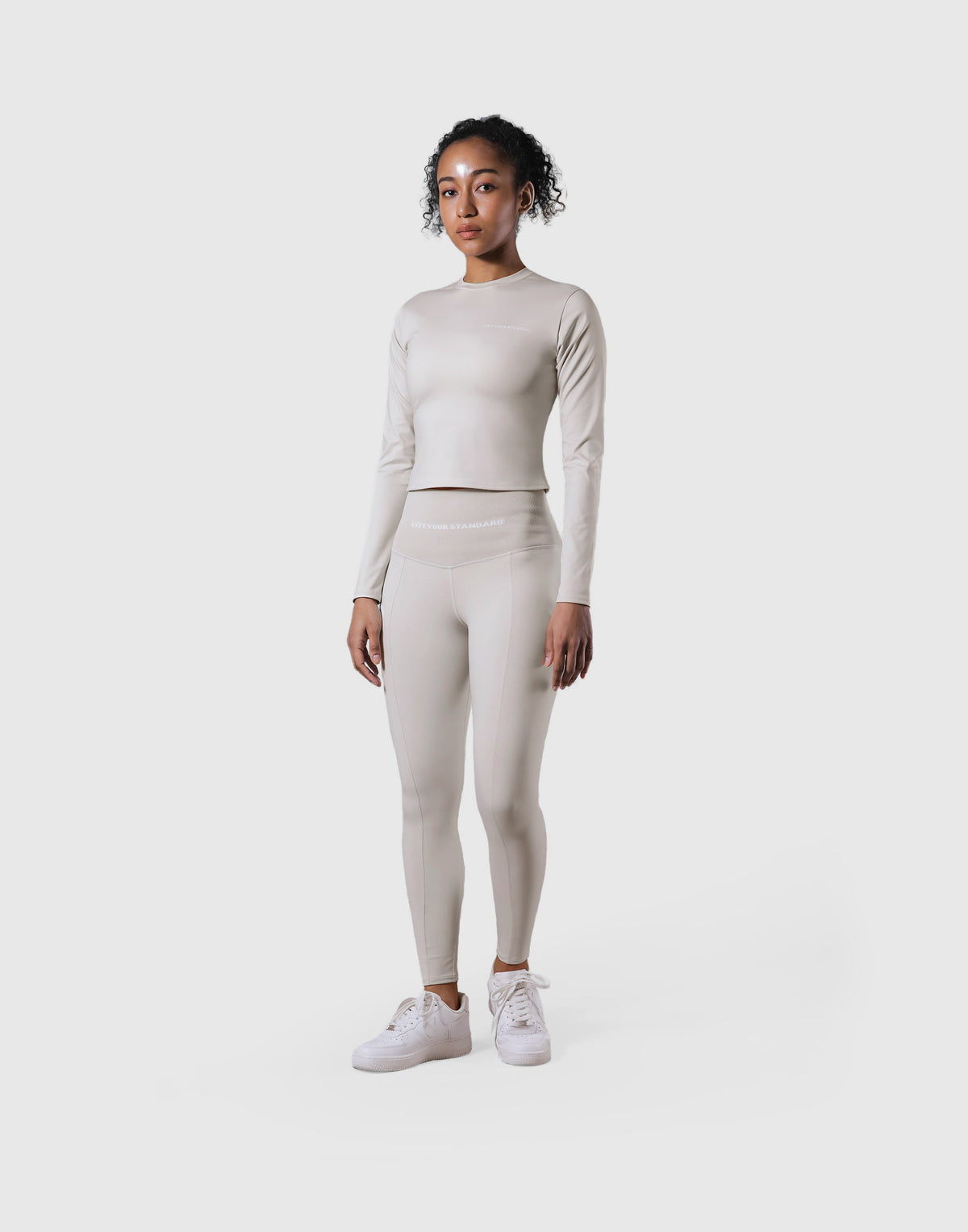 Stretch Slim Long Sleeve T-Shirt - Ivory