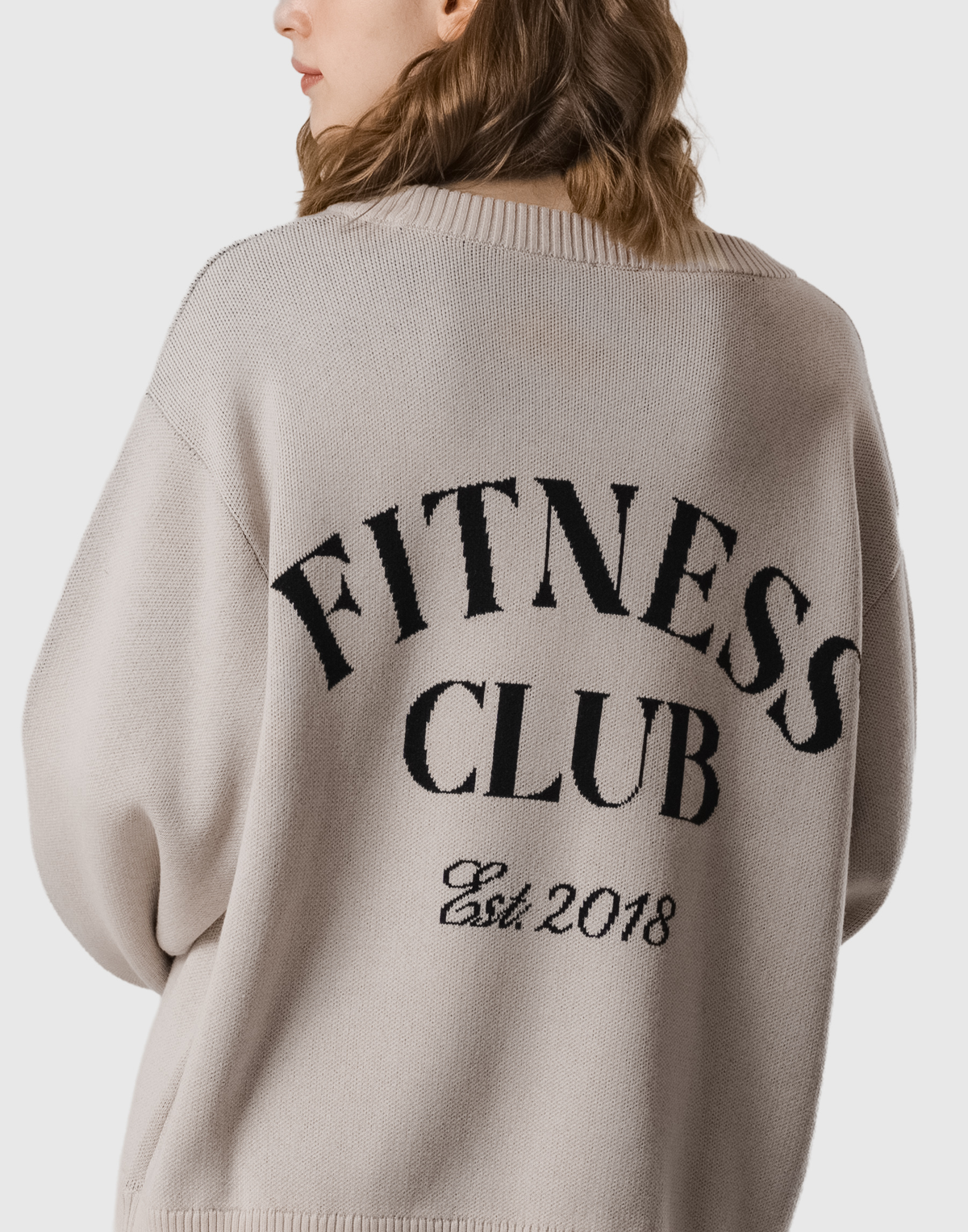 Back Logo Knit Pullover - Ivory