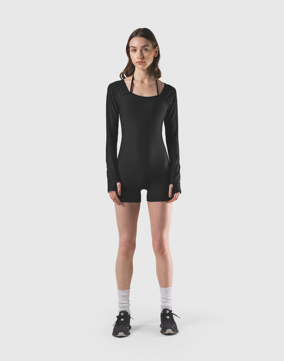 Square Neck Jumpsuit - Black