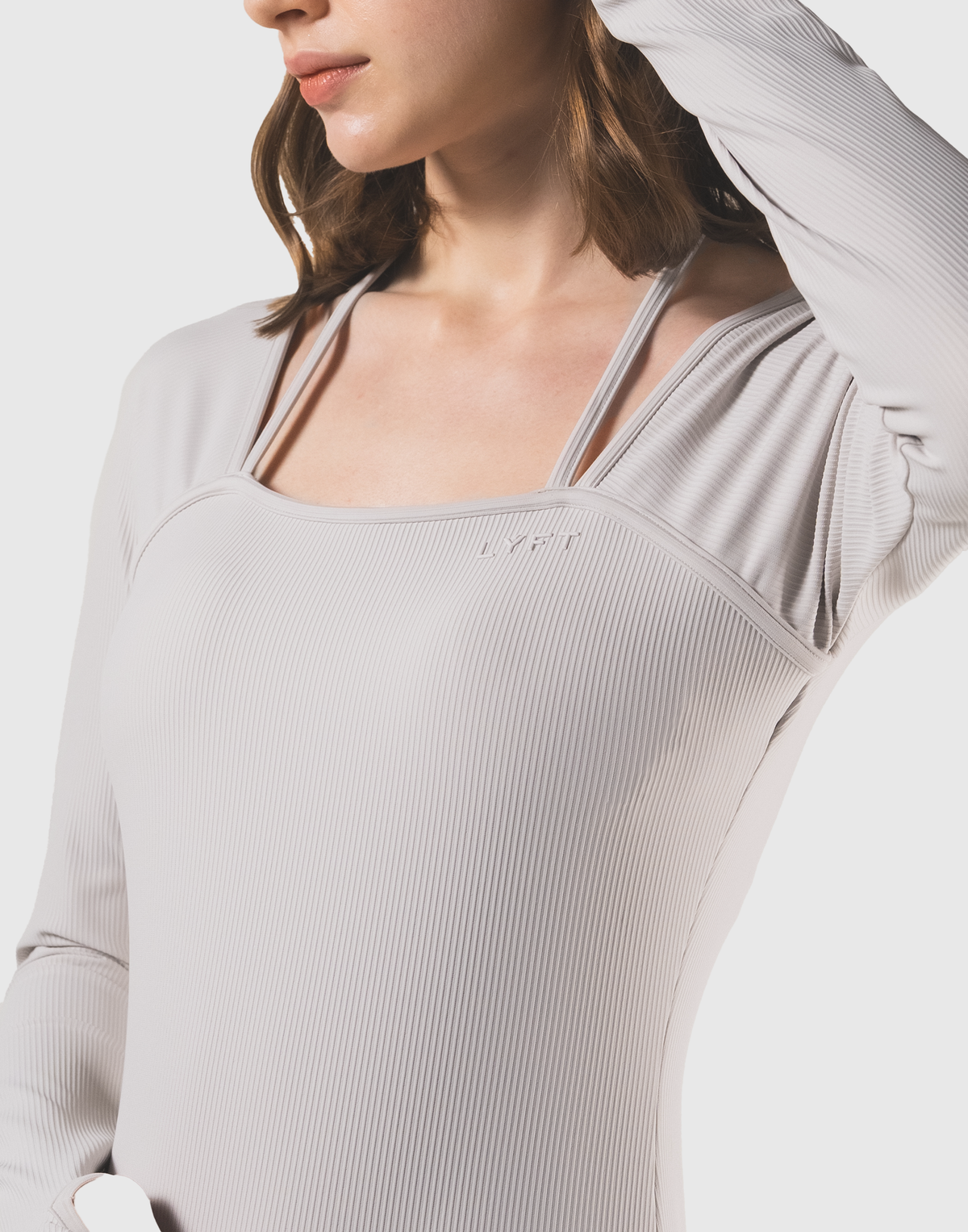 Square Neck Jumpsuit - Beige