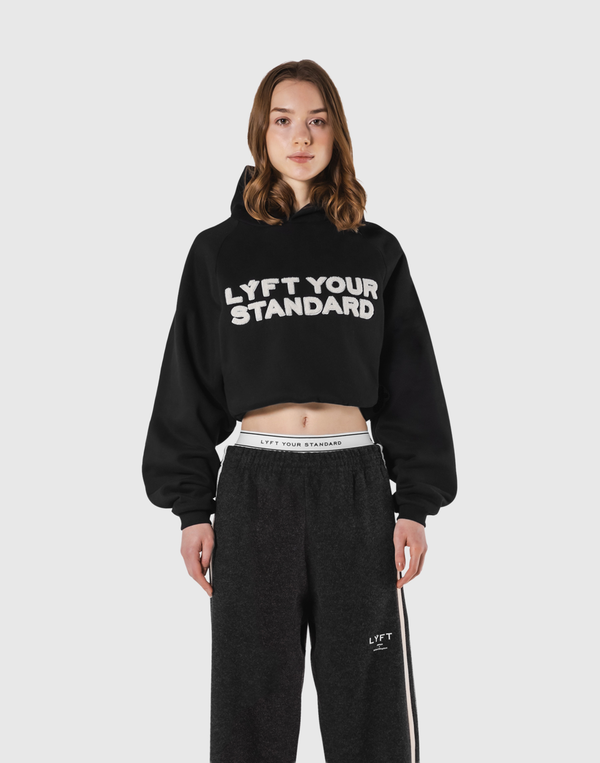 LÝFT Label Wide Sweat Pants - Ivory