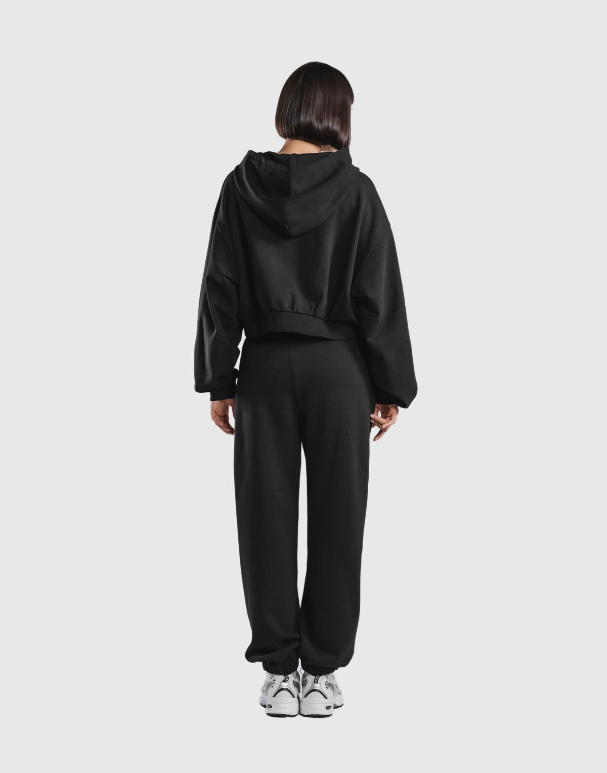 Sorona® Dolman Cropped Sweat Hoodie - Black
