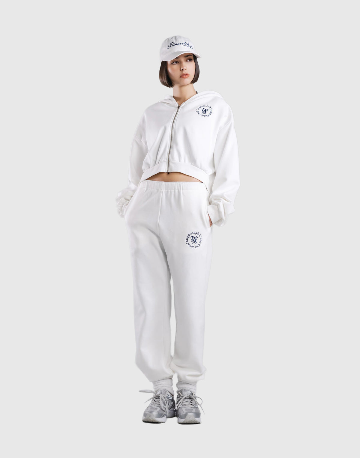 Sorona® Dolman Cropped Sweat Hoodie - White