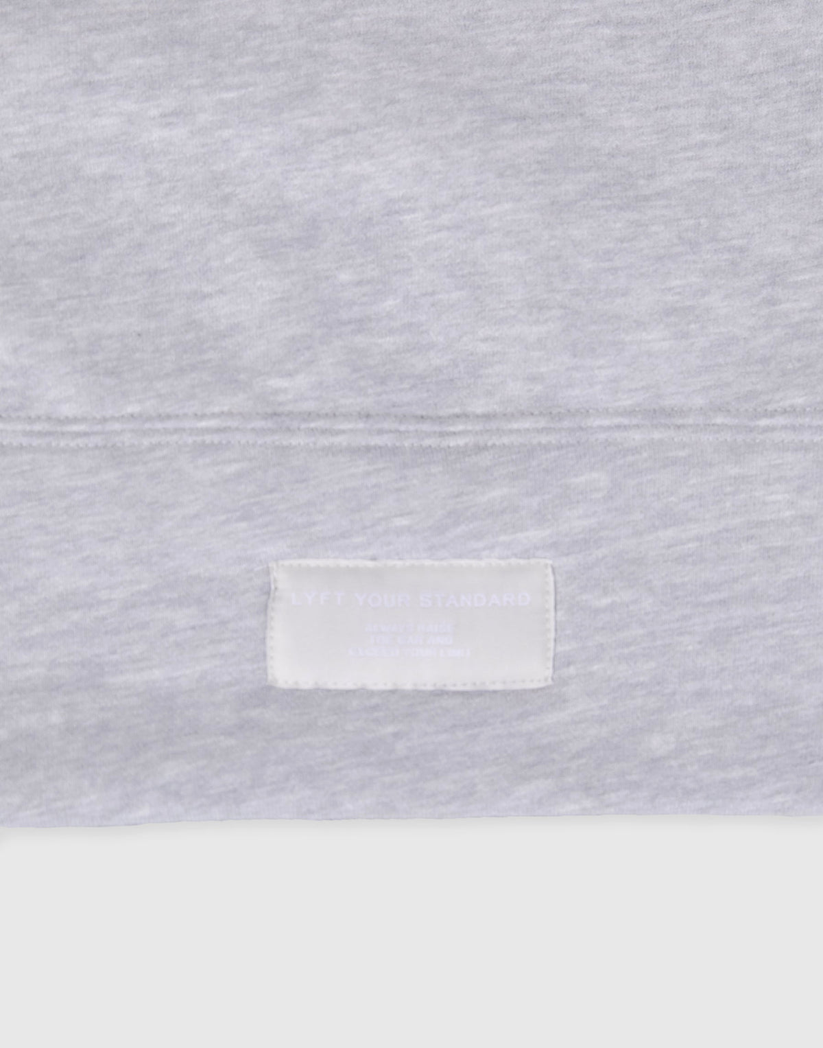 Woven Label Cropped Crewneck Sweat - Grey