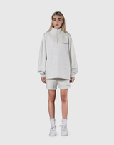 Half Zip Over Size Sweat - Grey