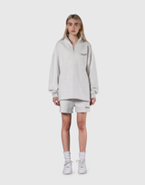 Half Zip Over Size Sweat - Grey