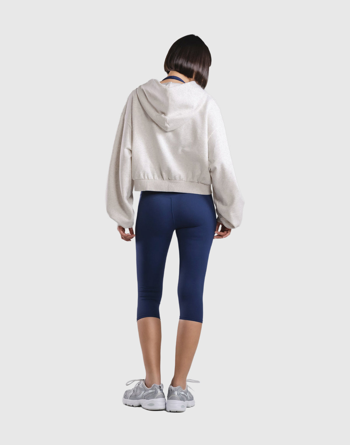 Sorona® Dolman Cropped Sweat Hoodie - Grey
