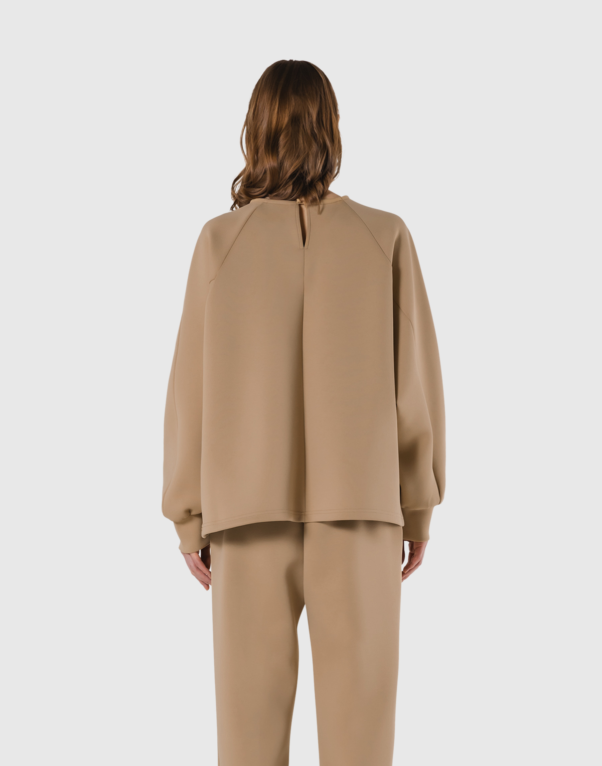 Double Knit Wide Pullover - Beige