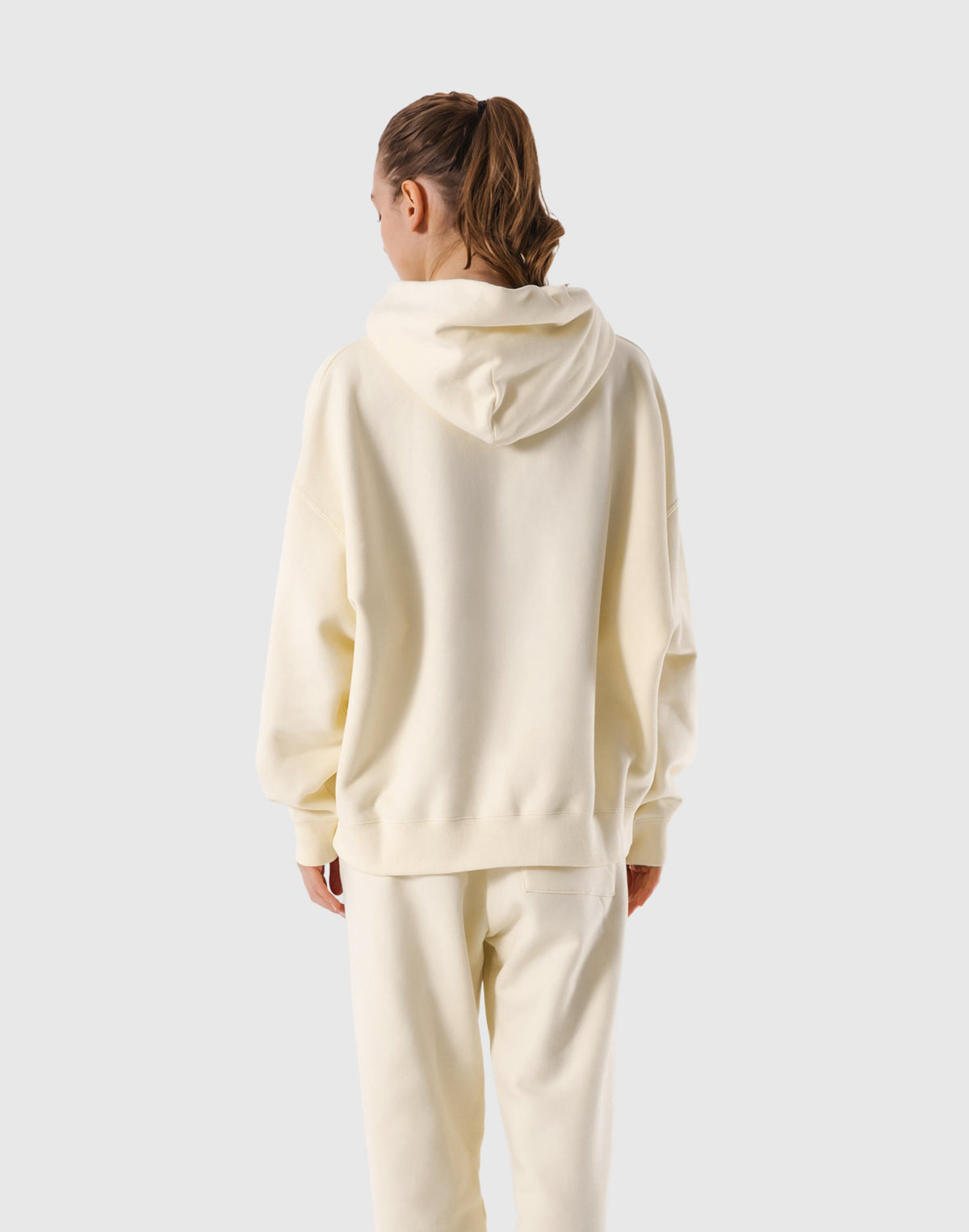 Pile Wappen Sweat Hoodie - Ivory